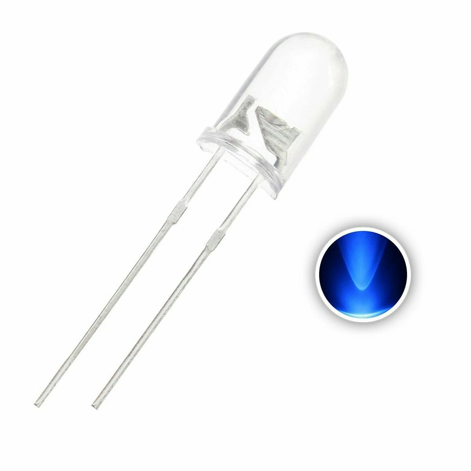 Transparent LED Mavi 5mm