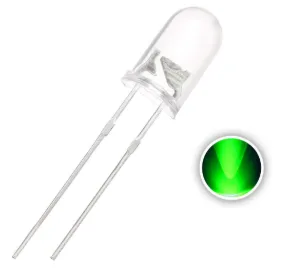 Transparent LED Green 5mm