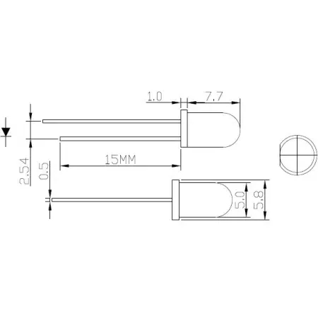 5mm YEŞİL Led