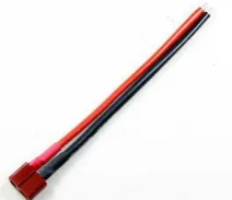 14AWG - T Plug - Deans Dişi - 10 cm Silikon Kablo